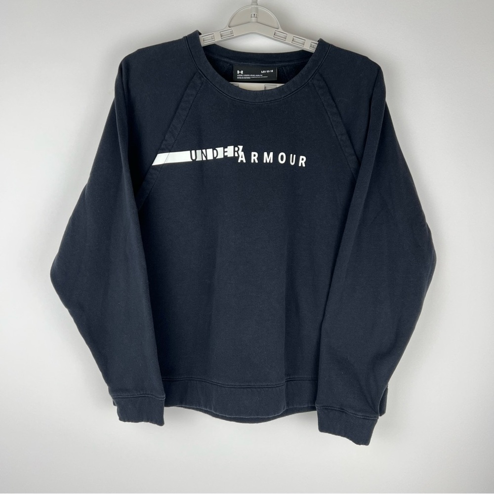 Under Armour Womens Sweatshirt Fleece Crew Neck Pullover Size L